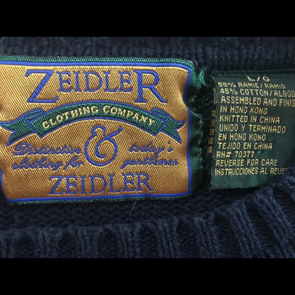 Zeidler and Zeidler Men’s Sweater Large - Picture 3 of 3